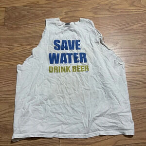 Vintage Save Water Drink Beer Tank XL